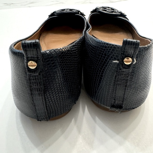 Tory Burch Mini Miller Lizard Leather Ballet Flats - Picture 13 of 16